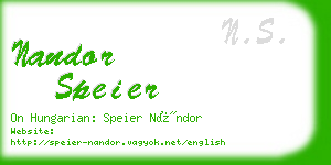 nandor speier business card